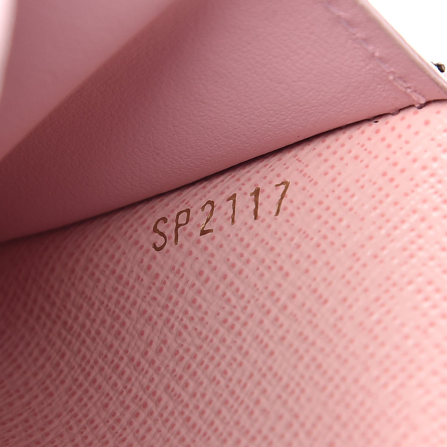 Damier Ebene Victorine Wallet Rose Ballerine