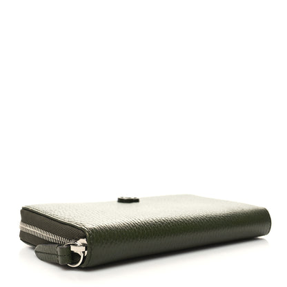 Gucci Dollar Calfskin Monochrome GG Marmont Zip Around Wallet Military Wood 4 of 9