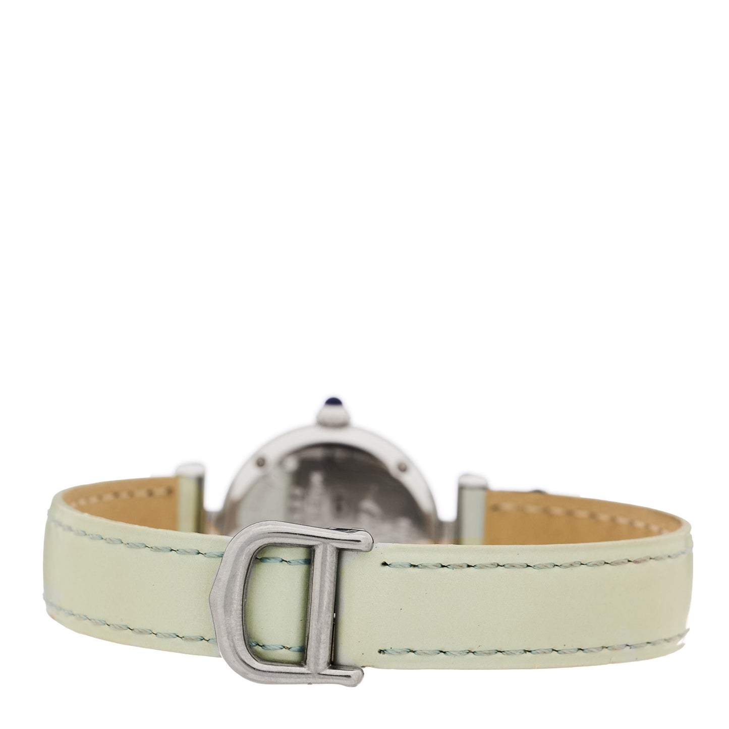Sterling Silver Calfskin 24mm Must de Colisee Quartz Watch