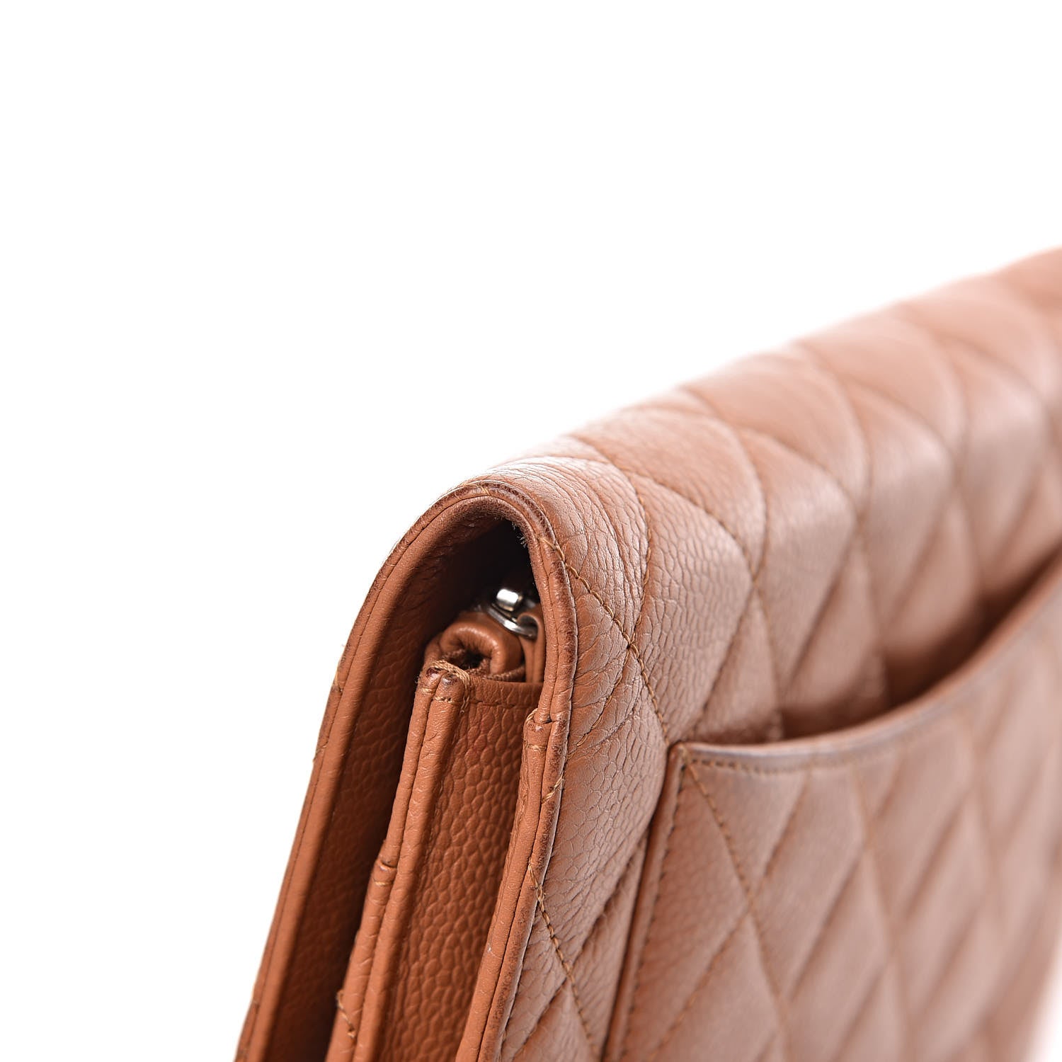 Chanel Caviar Quilted Wallet On Chain WOC Tan 18 of 23