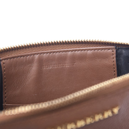 Burberry Haymarket Check Peyton Crossbody Clutch Bag Toffee 5 of 14