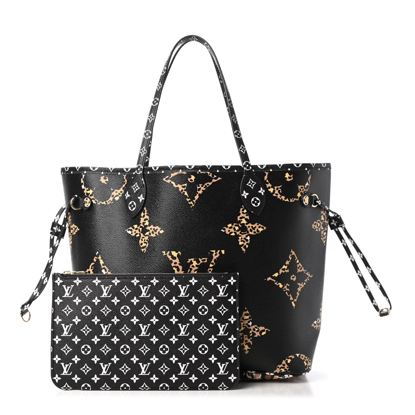 Monogram Giant Jungle Neverfull MM Black