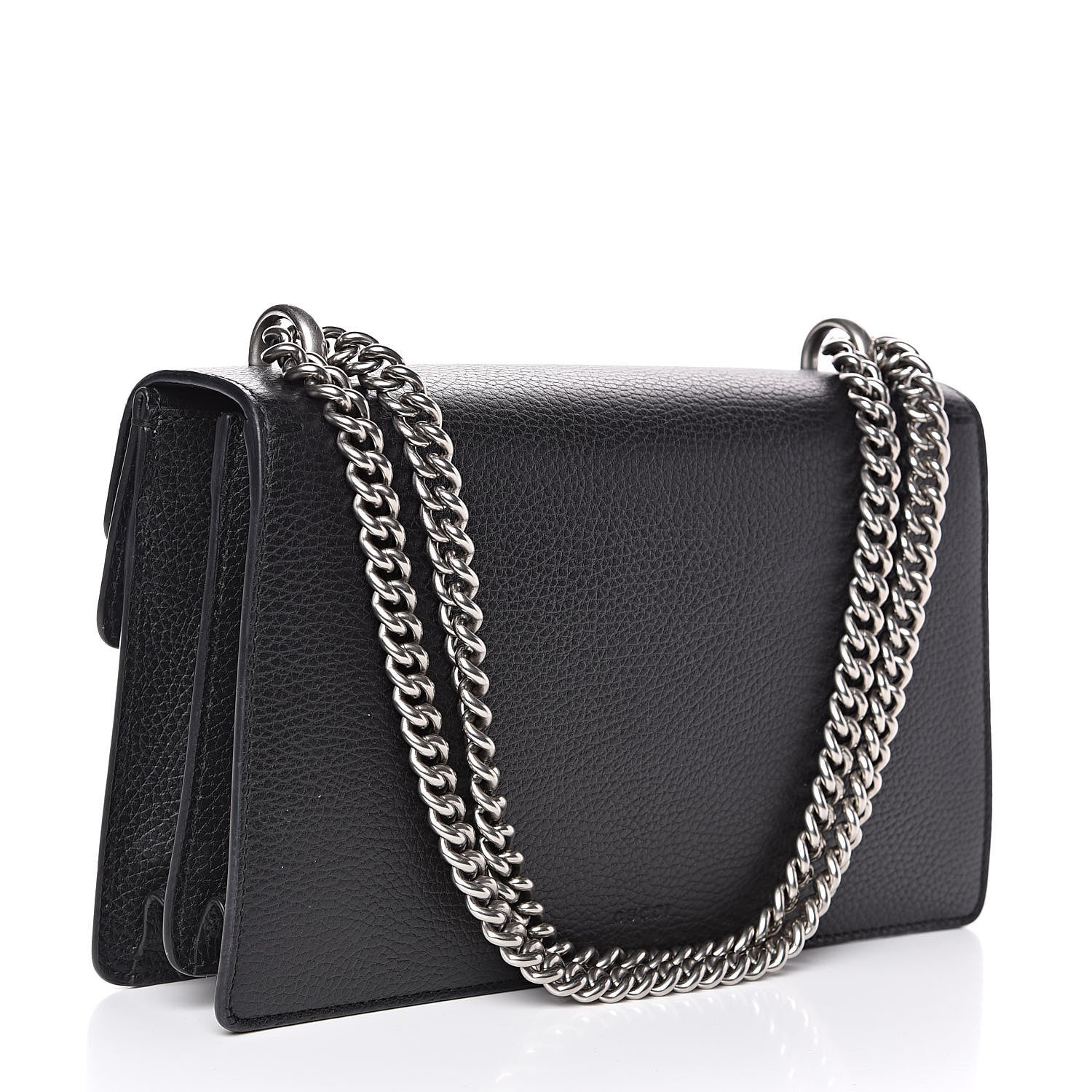 Gucci Pebbled Calfskin Small Dionysus Shoulder Bag Black 3 of 12