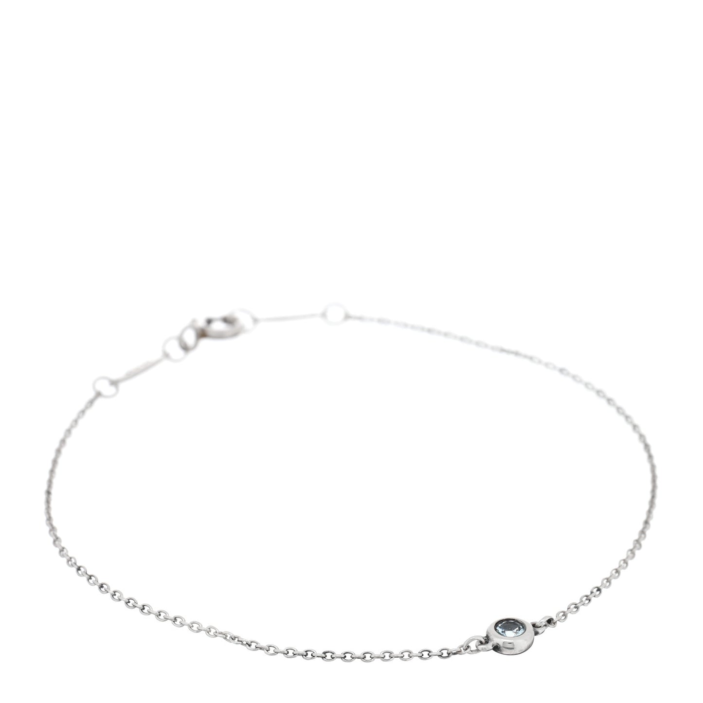 Sterling Silver Aquamarine Elsa Peretti Color By The Yard Bracelet
