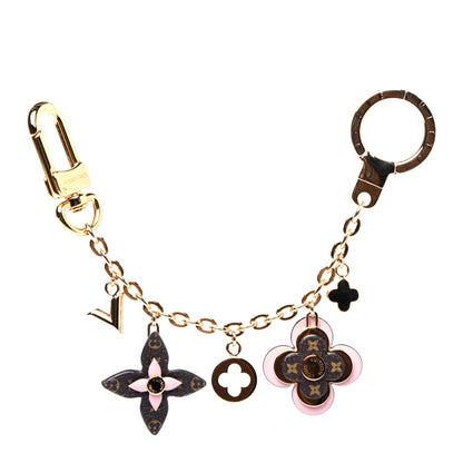 Louis Vuitton Brass Monogram Blooming Flowers Bag Charm Key Holder Rose Ballerine 1 of 7