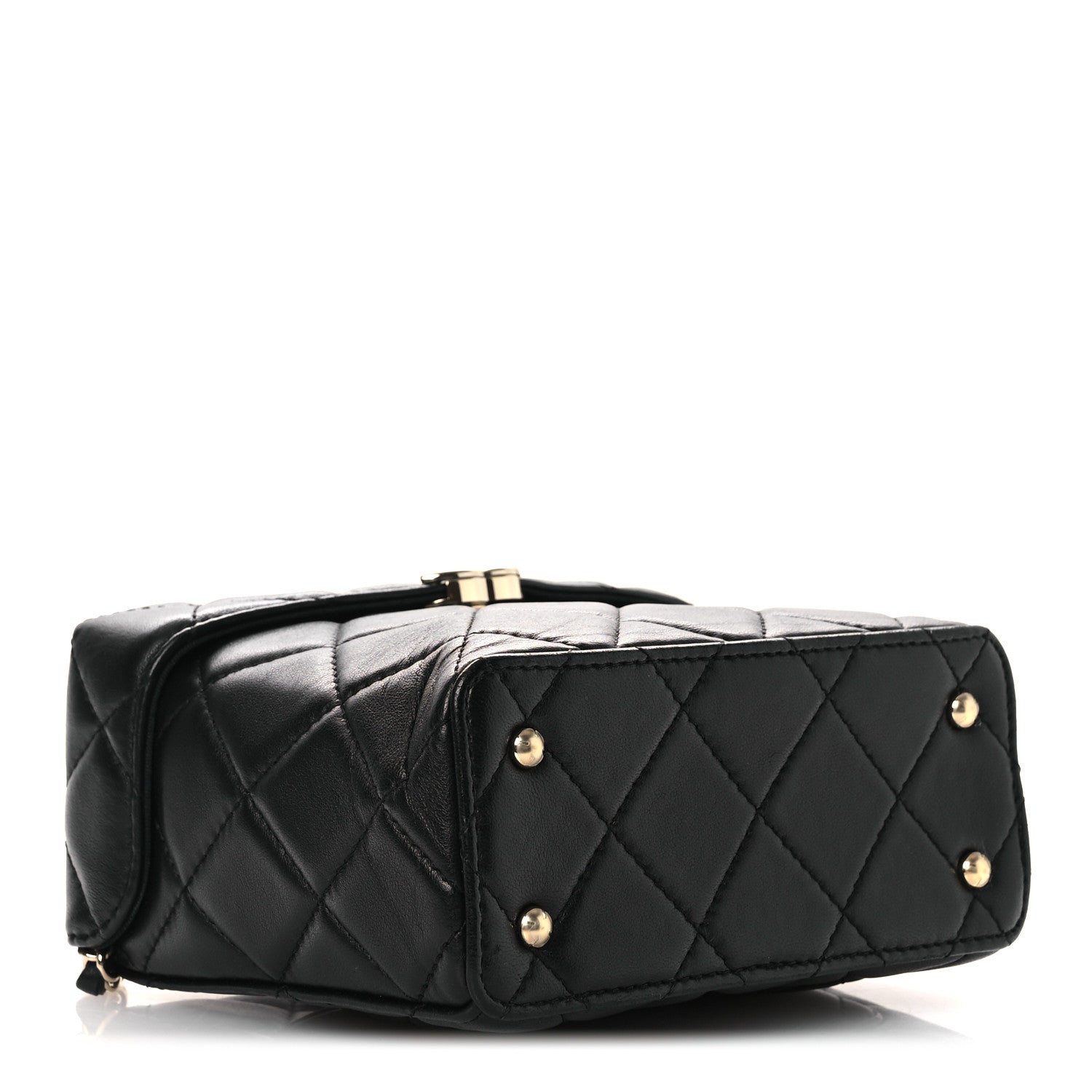 Chanel Lambskin Quilted Small Box Bag Black 1811182 – FASHIONPHILE