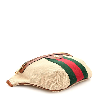 Gucci Vintage Canvas Web Belt Bag Sand Cuir 4 of 10