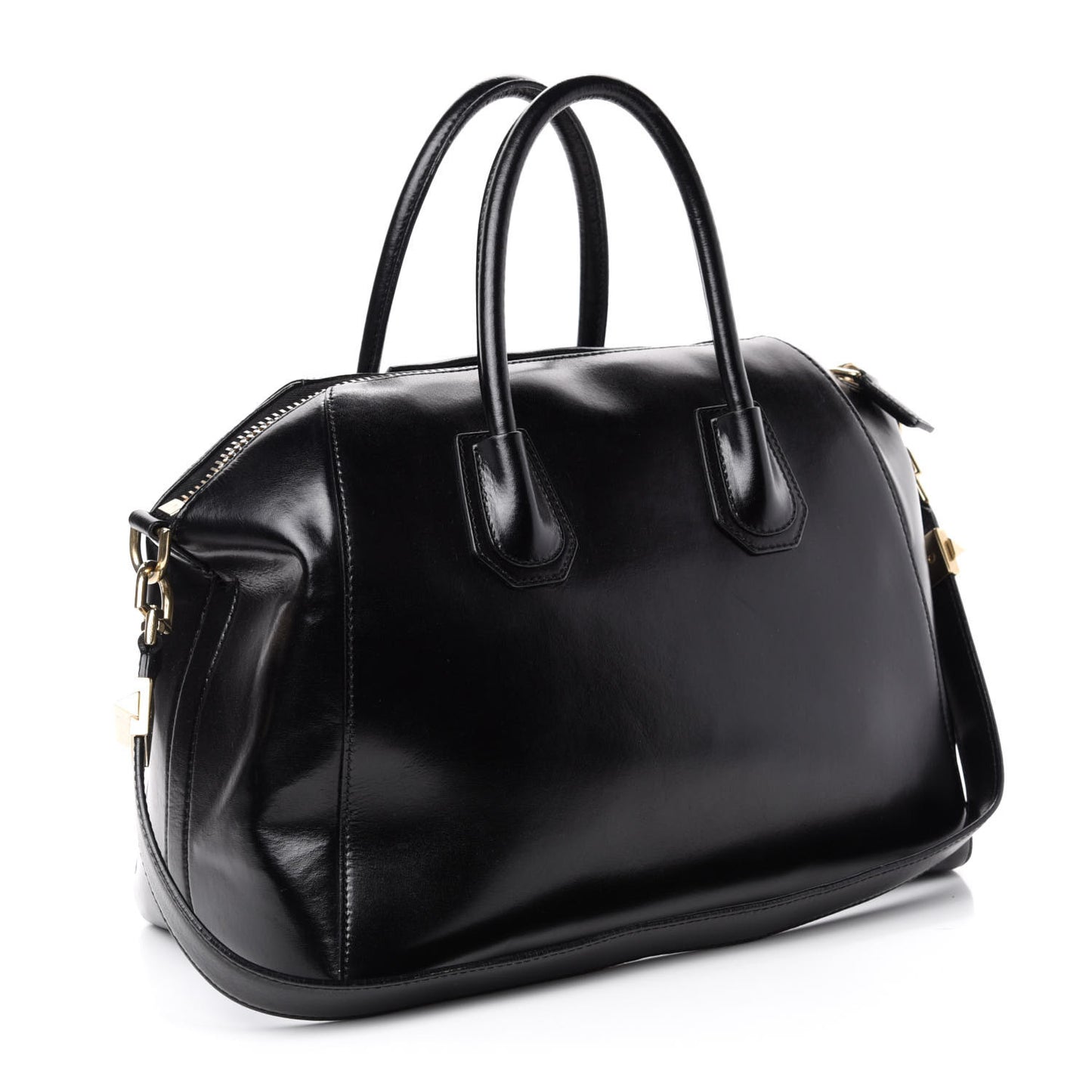 Shiny Lord Calfskin Medium Antigona Black