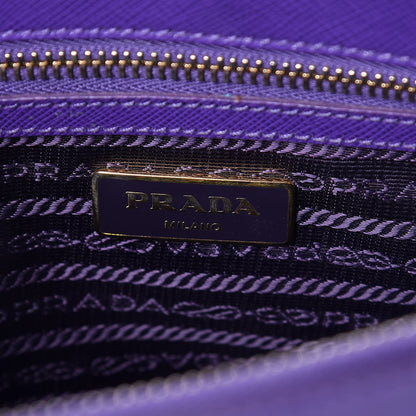 Prada Saffiano Small Galleria Double Zip Tote Viola 6 of 14