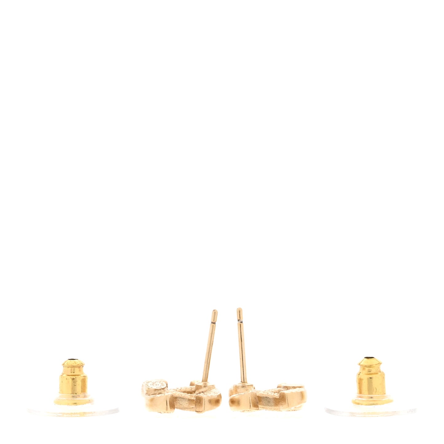 Crystal Mini Timeless CC Earrings Light Gold