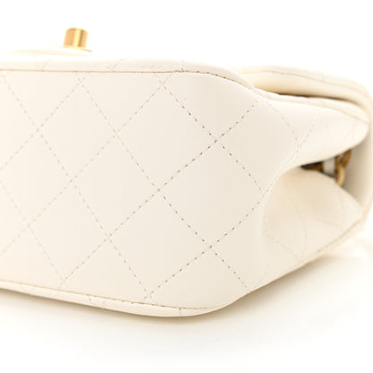 Chanel Lambskin Quilted Mini Pearl Crush Flap White 10 of 11