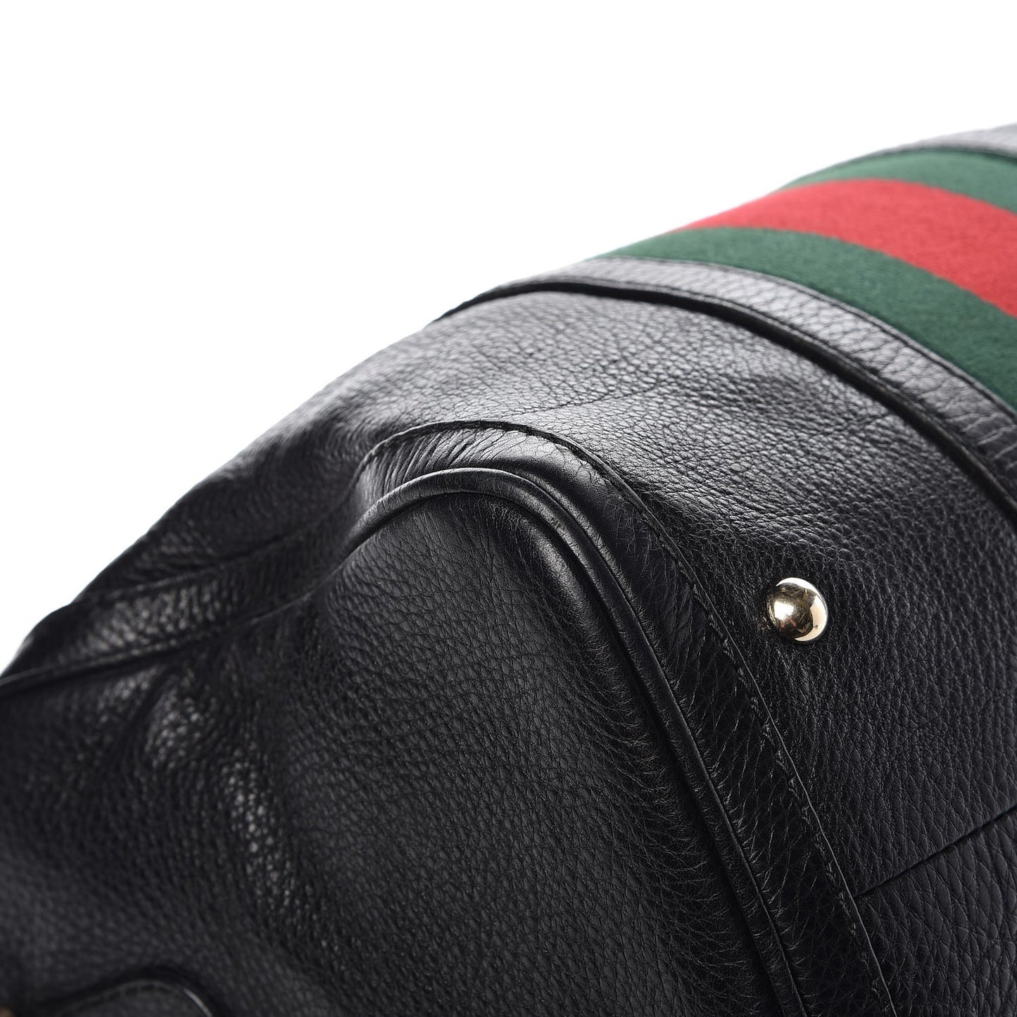 Calfskin Vintage Web Medium Boston Black