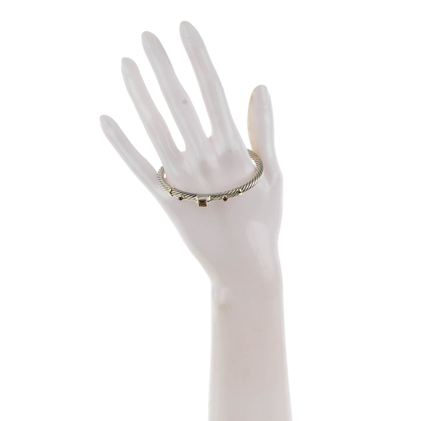 Sterling Silver 14K Yellow Gold Citrine Rhodolite 5mm Renaissance Bracelet