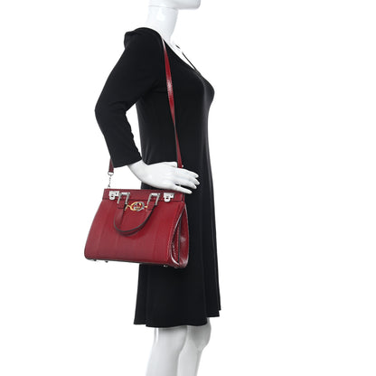 Gucci Snakeskin Small Zumi Top Handle Bag Romantic Cerise 2 of 11
