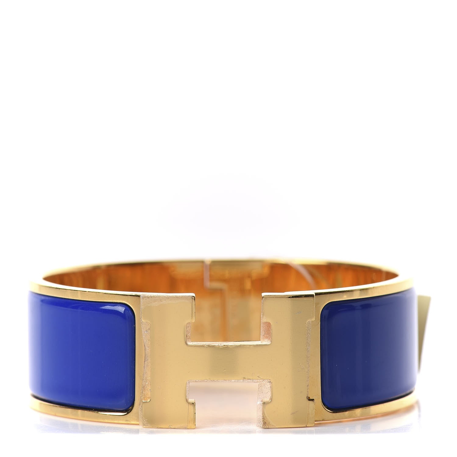 Hermes Enamel Wide Clic Clac H Bracelet PM Bleu Royal 1 of 3