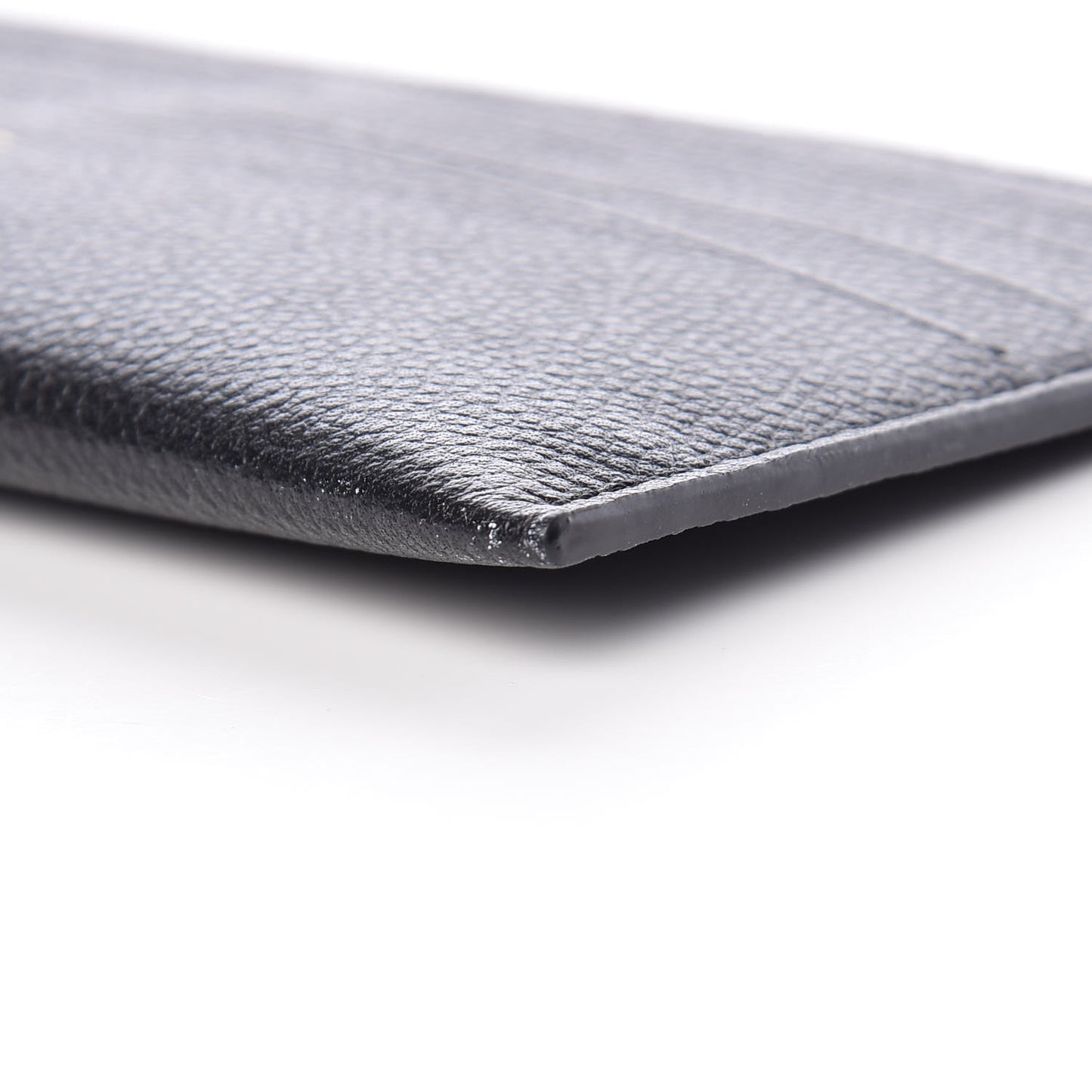 Calfskin Felicie Chain Wallet Card Holder Insert Black