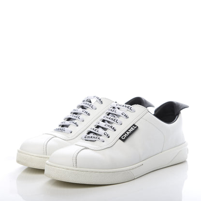 Chanel Calfskin CC Sneakers 38 White 3 of 12