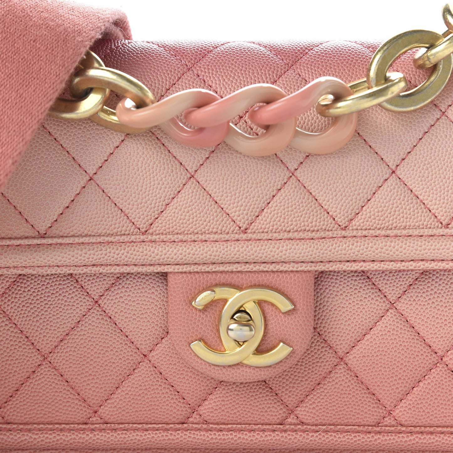 Caviar Quilted Small Sunset On The Sea Flap Coral
