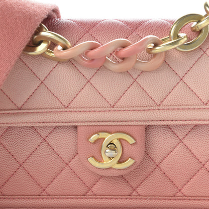 Chanel Caviar Quilted Small Sunset On The Sea Flap Coral 10 of 10