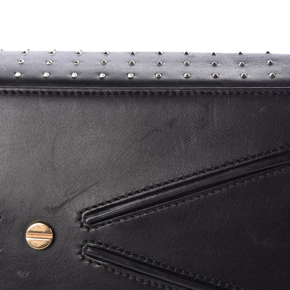 Valentino Garavani Calfskin Studded Large JoyLock Satchel Black 20 of 20