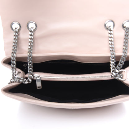 Saint Laurent Calfskin Y Quilted Monogram Medium Loulou Chain Satchel Rose Antic 5 of 11