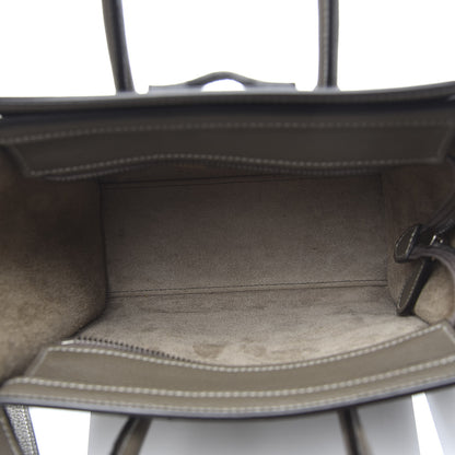 Celine Drummed Calfskin Nano Luggage Souris 5 of 12