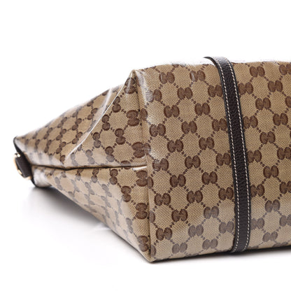 Gucci Crystal Monogram Large Joy Tote Beige Ebony Testa di Moro 7 of 9