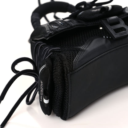 Balenciaga Faux Calfskin Fabric Small Sneakerhead Top Handle Bag Black 8 of 10