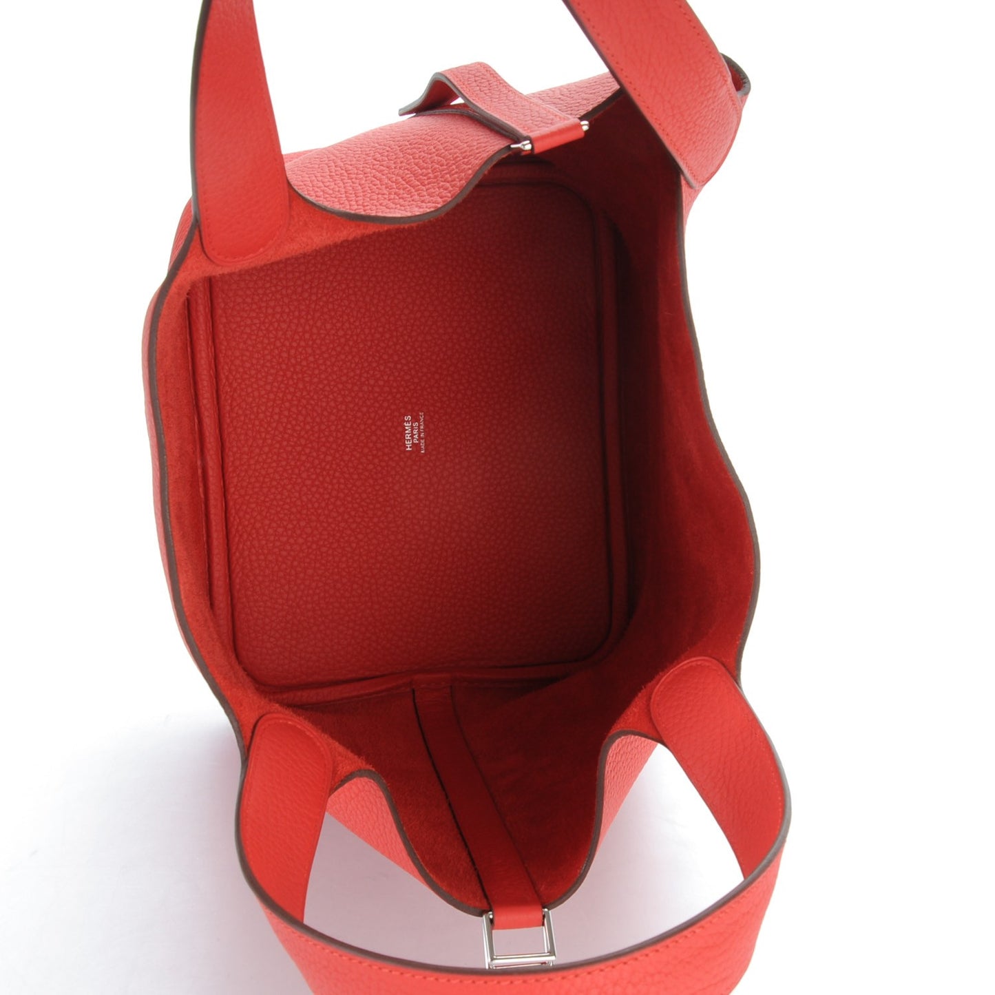 Taurillon Clemence Picotin Lock 22 MM Rouge Tomate