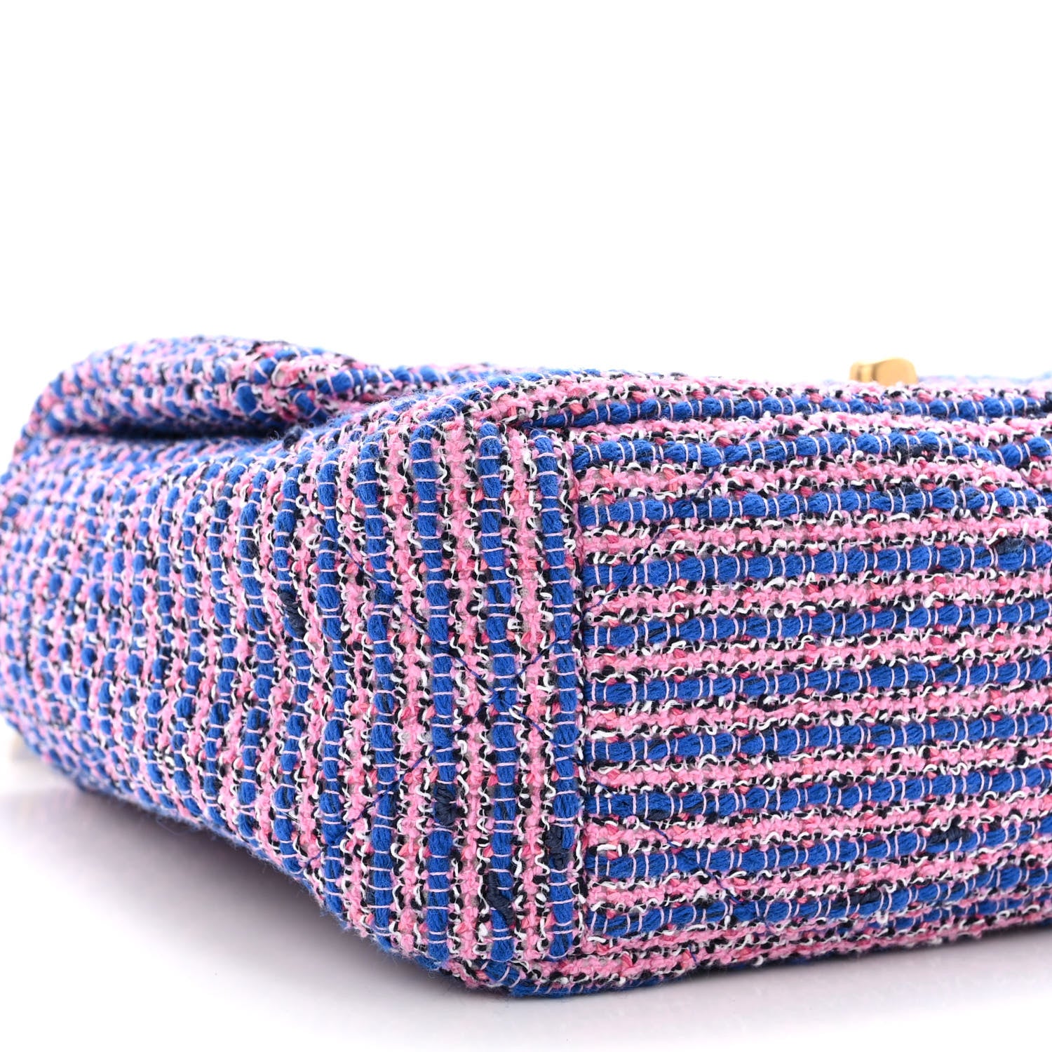 Chanel Tweed Quilted Medium Chanel 19 Flap Blue Pink 8 of 9