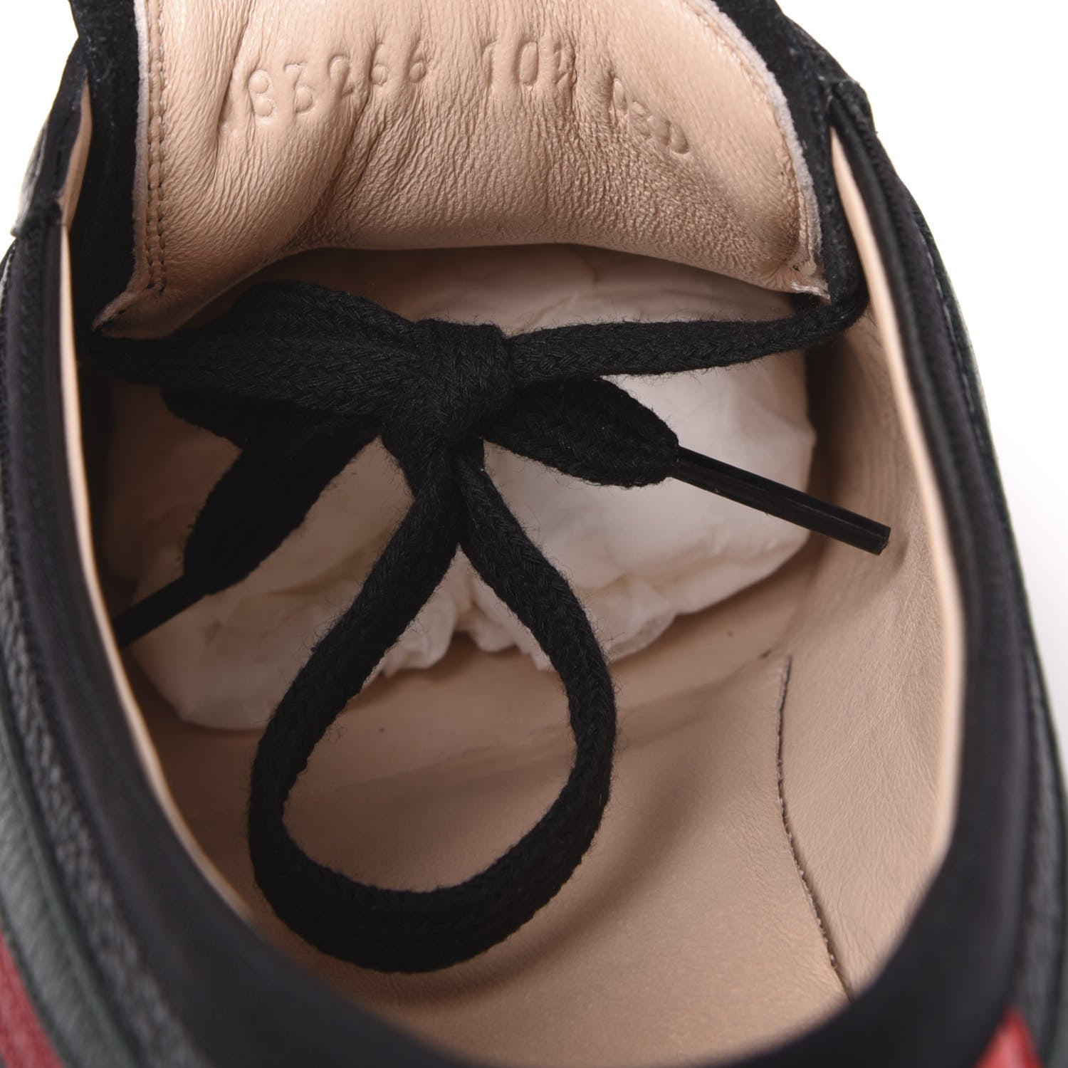 Gucci Calfskin Mens Web Falacer Sneakers 10.5 Black 8 of 8