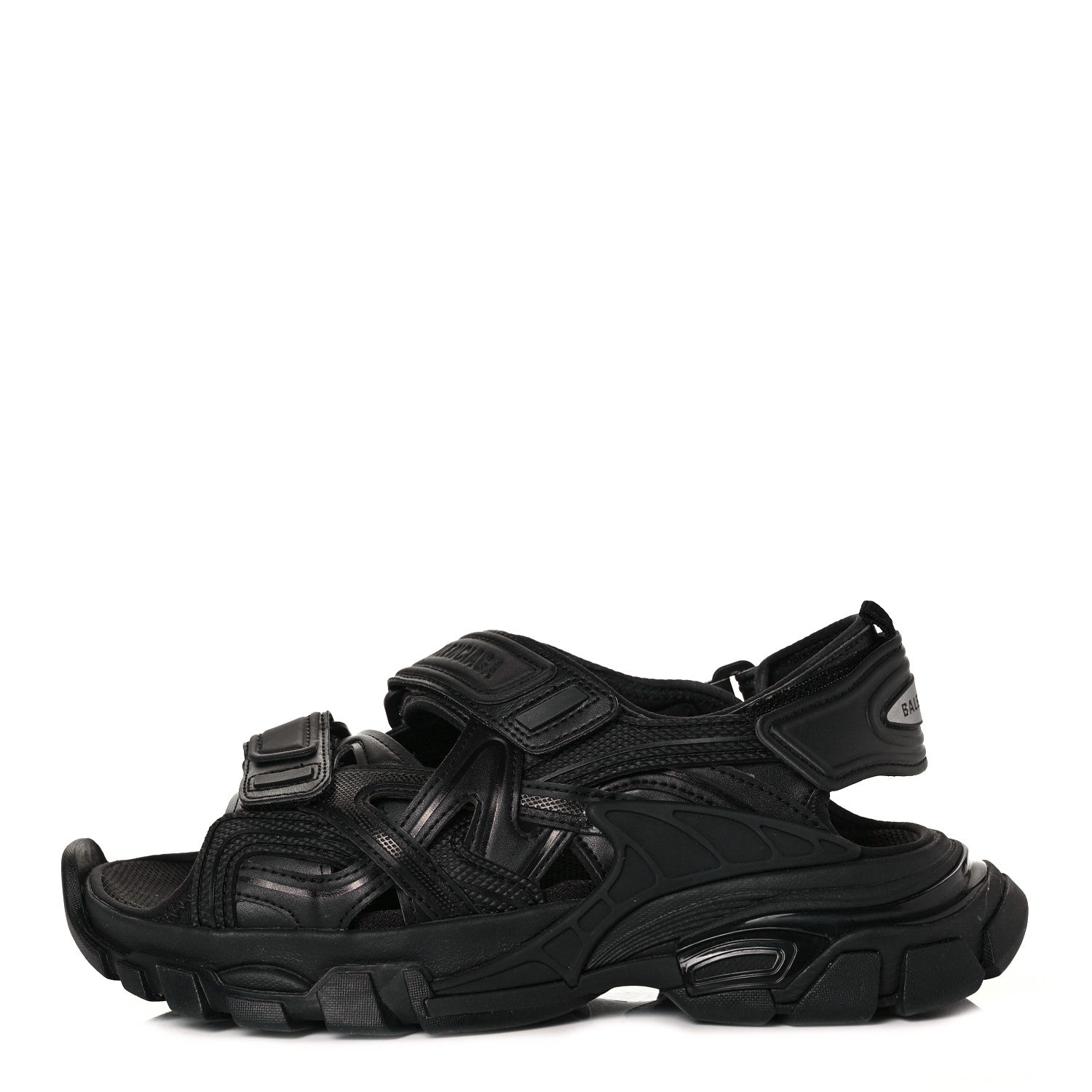 Balenciaga Neoprene Rubber Womens Track Sandals 37 Black 1 of 9