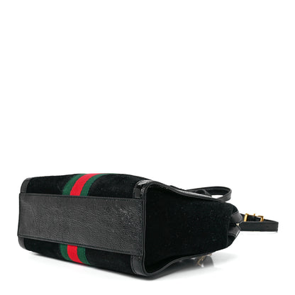Gucci Suede Patent GG Web Small Ophidia Tote Bag Black 10 of 12