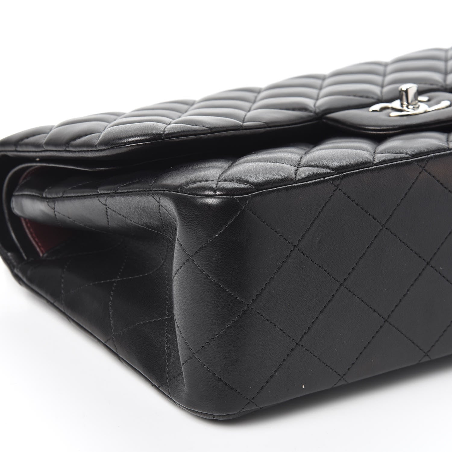 Chanel Lambskin Quilted Jumbo Double Flap Black 5 of 10