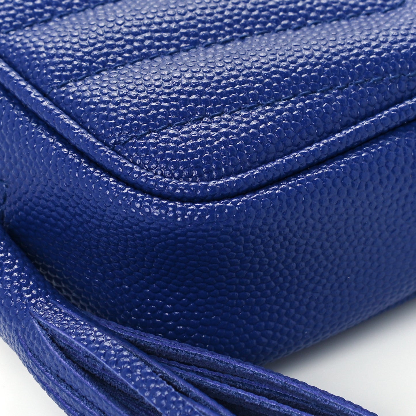 Grain De Poudre Matelasse Monogram Baby Lou Camera Bag Sapphire Blue