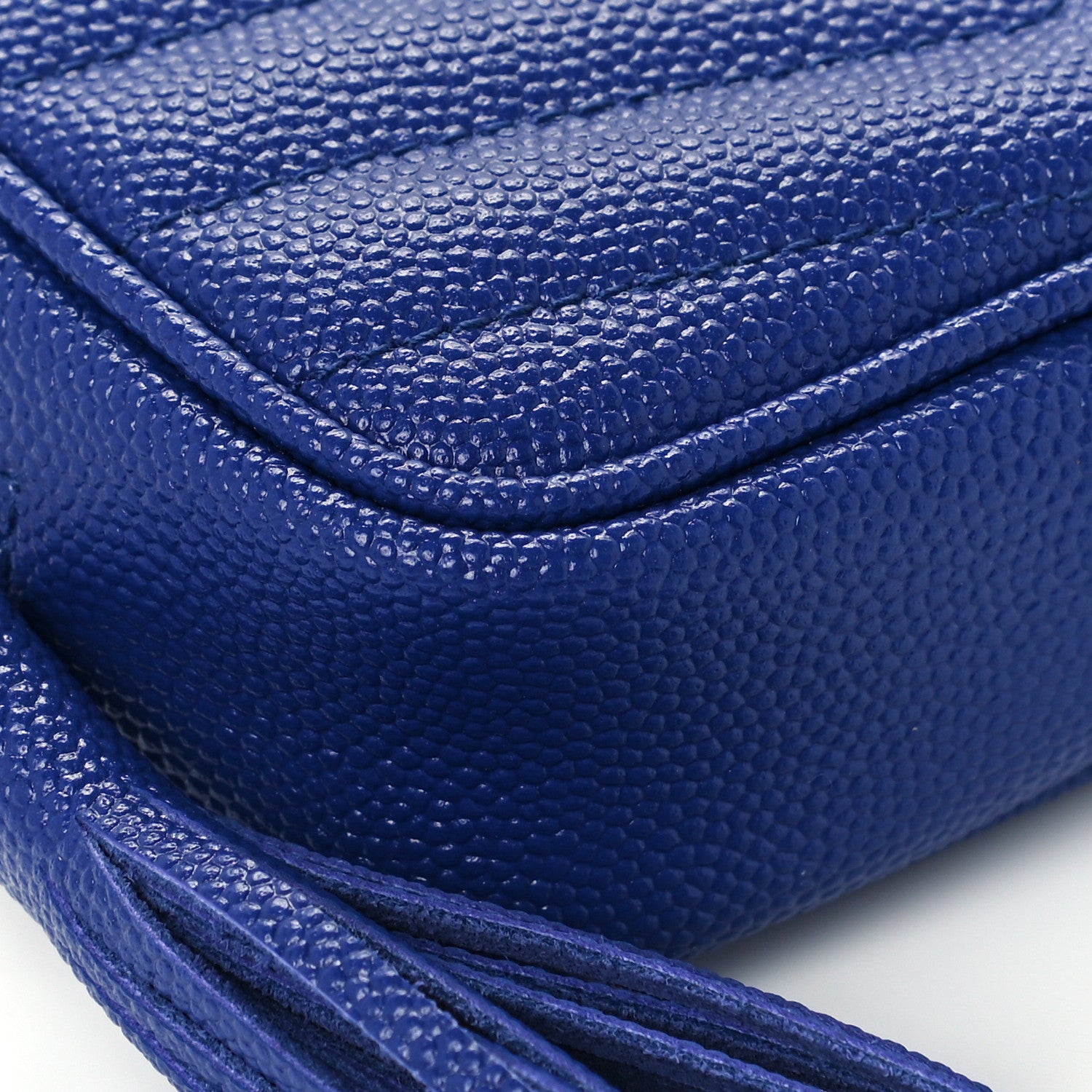 Saint Laurent Grain De Poudre Matelasse Monogram Baby Lou Camera Bag Sapphire Blue 9 of 10