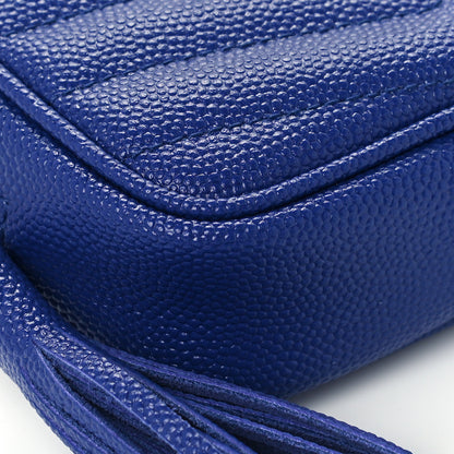 Saint Laurent Grain De Poudre Matelasse Monogram Baby Lou Camera Bag Sapphire Blue 9 of 10
