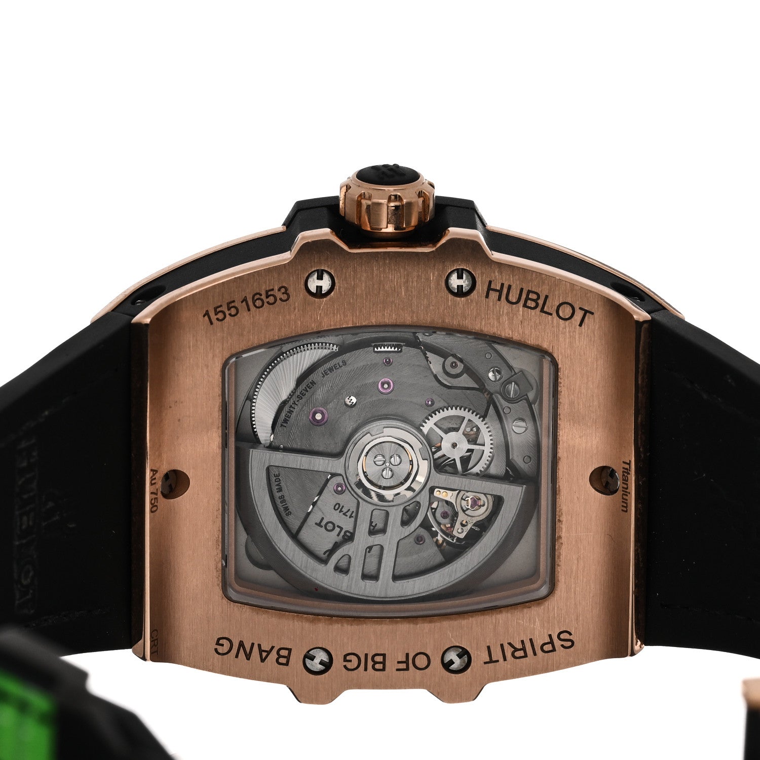 Hublot 18K Rose Gold Alligator Gemstone 39mm Spirit of Big Bang One Click Rainbow Automatic Watch 665.OX.9910.LR.0999 4 of 5