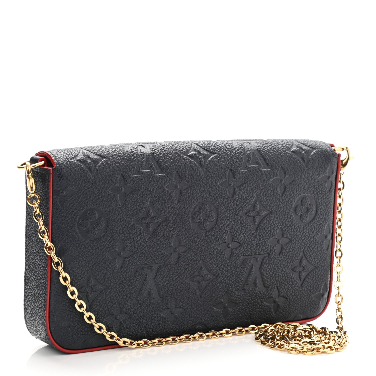 Louis Vuitton Empreinte Pochette Felicie Chain Wallet Marine Rouge 4 of 8