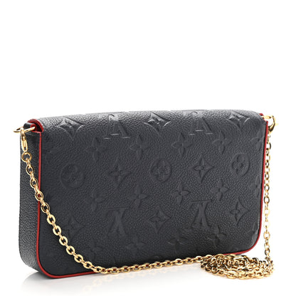 Louis Vuitton Empreinte Pochette Felicie Chain Wallet Marine Rouge 4 of 8