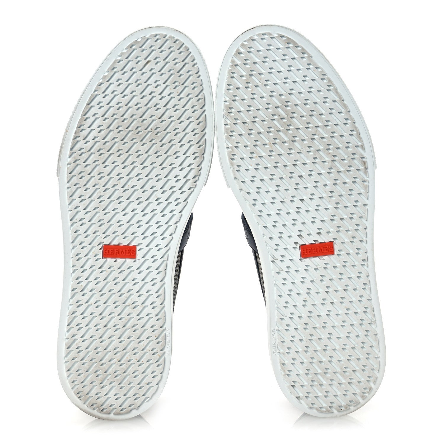 Hermes Toile De Coton Calfskin Game Slip On Sneakers 42.5 Prunoir Black 7 of 12