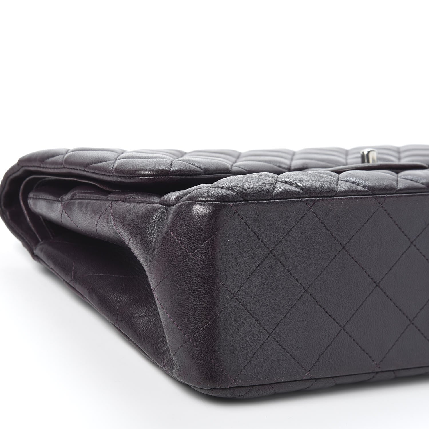 Chanel Lambskin Quilted Jumbo Double Flap Purple 5 of 9