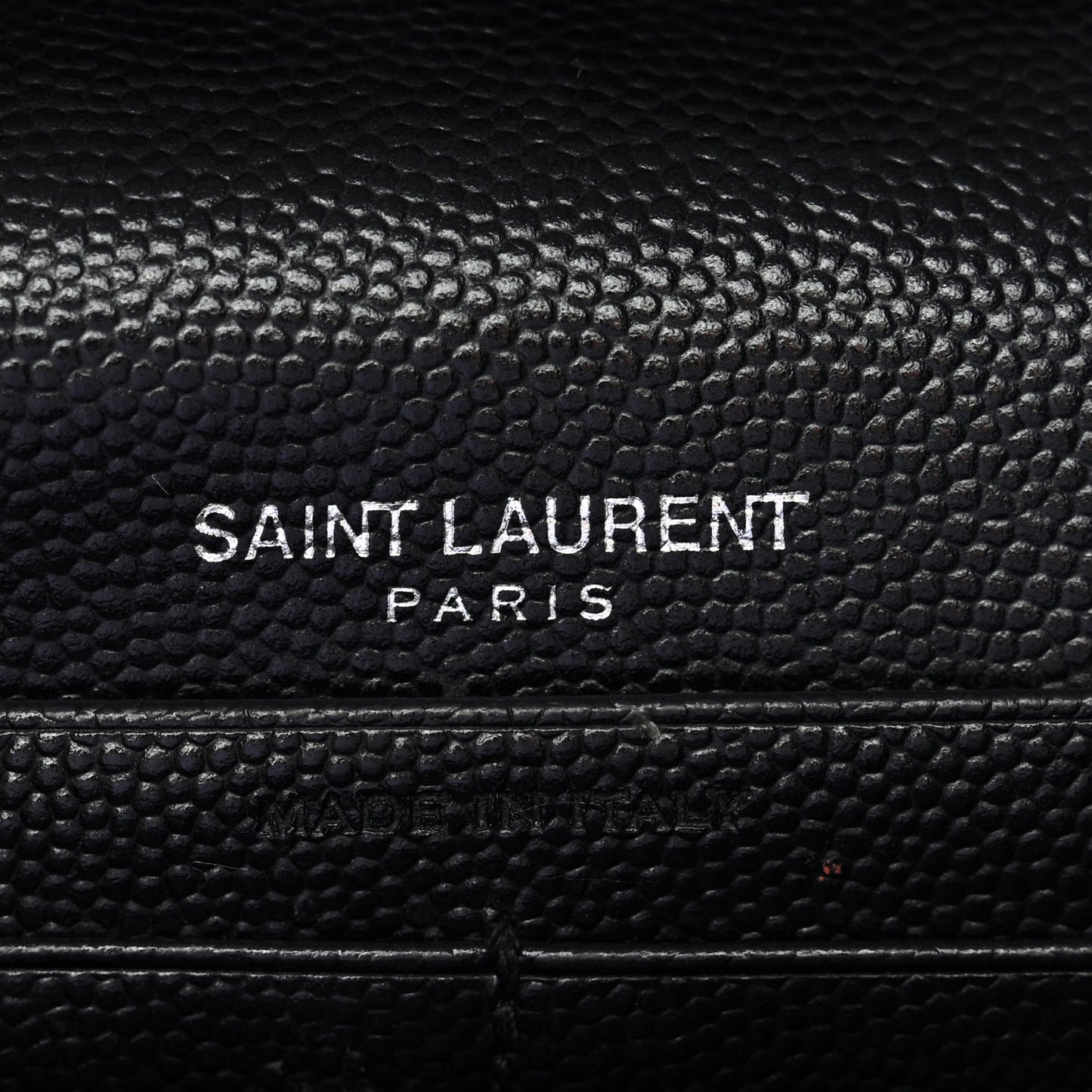 Grain De Poudre Matelasse Chevron Monogram Chain Wallet Black