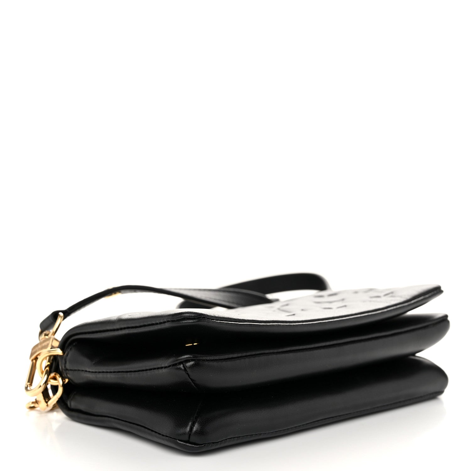 Louis Vuitton Lambskin Embossed Monogram Pochette Coussin Crossbody Black 4 of 11