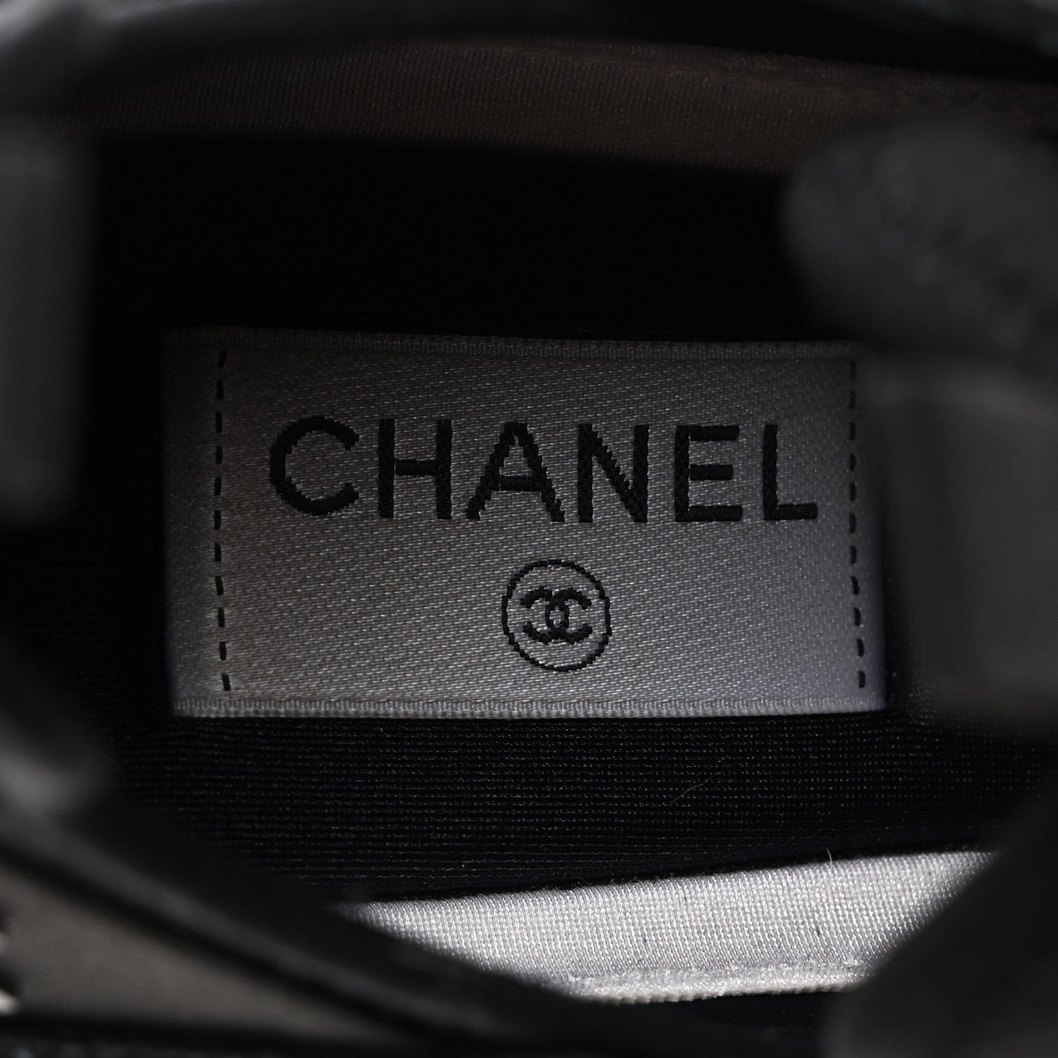 Chanel Velvet Calfskin Mixed Fibers CC Sneakers 39.5 Black 6 of 9