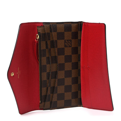 Louis Vuitton Damier Ebene Josephine Wallet Red 7 of 9