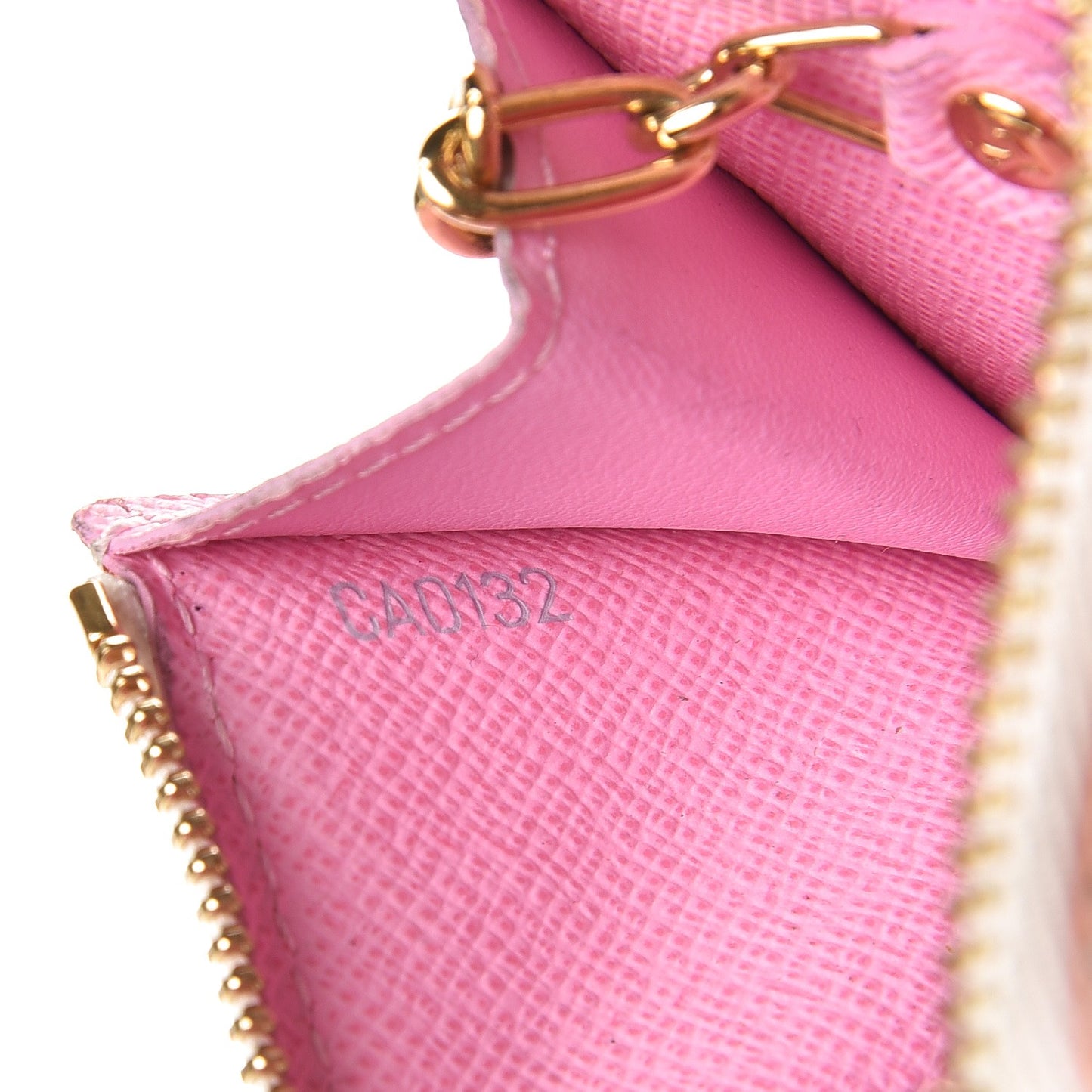 Monogram Multicolor Key Pouch White Litchi