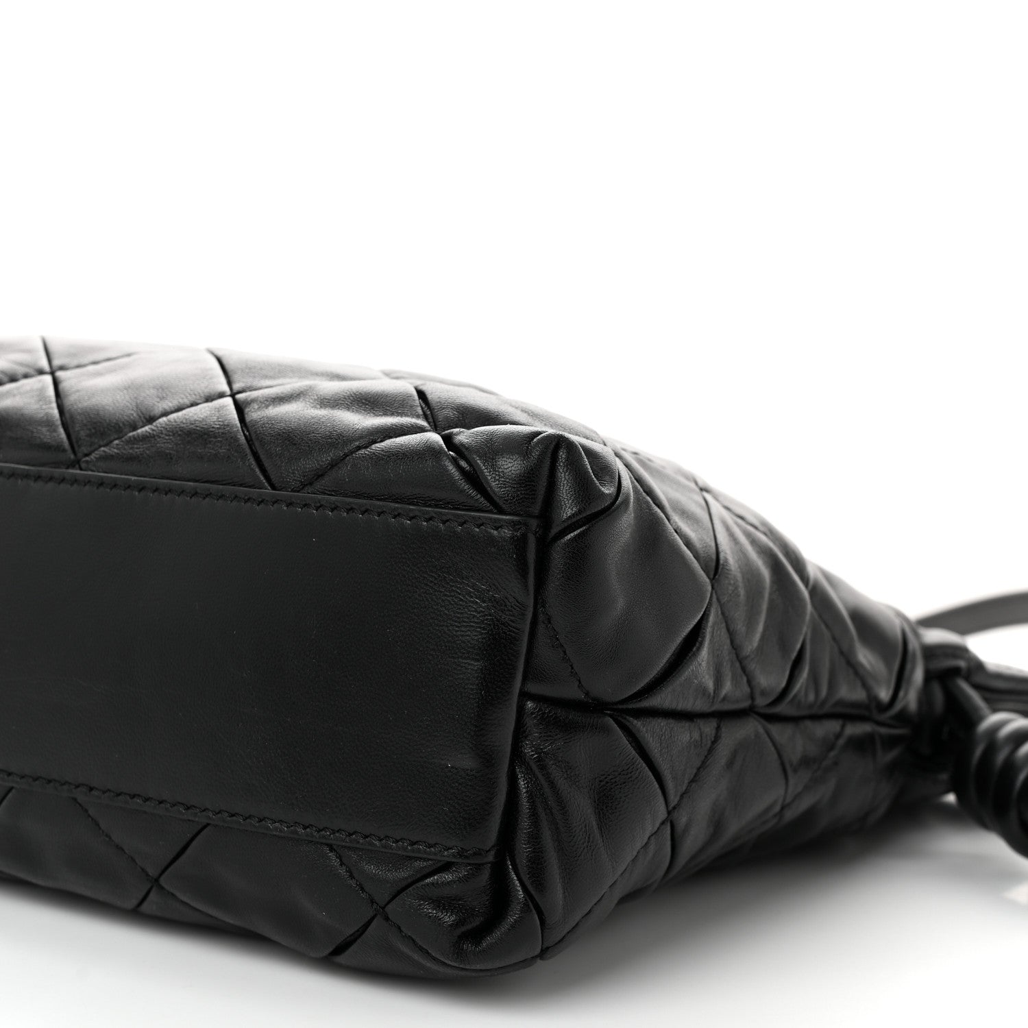 Loewe Nappa Pleated Small Flamenco Knot Bag Black 9 of 9