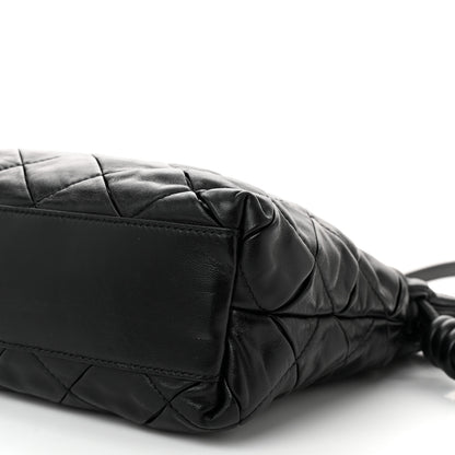 Loewe Nappa Pleated Small Flamenco Knot Bag Black 9 of 9