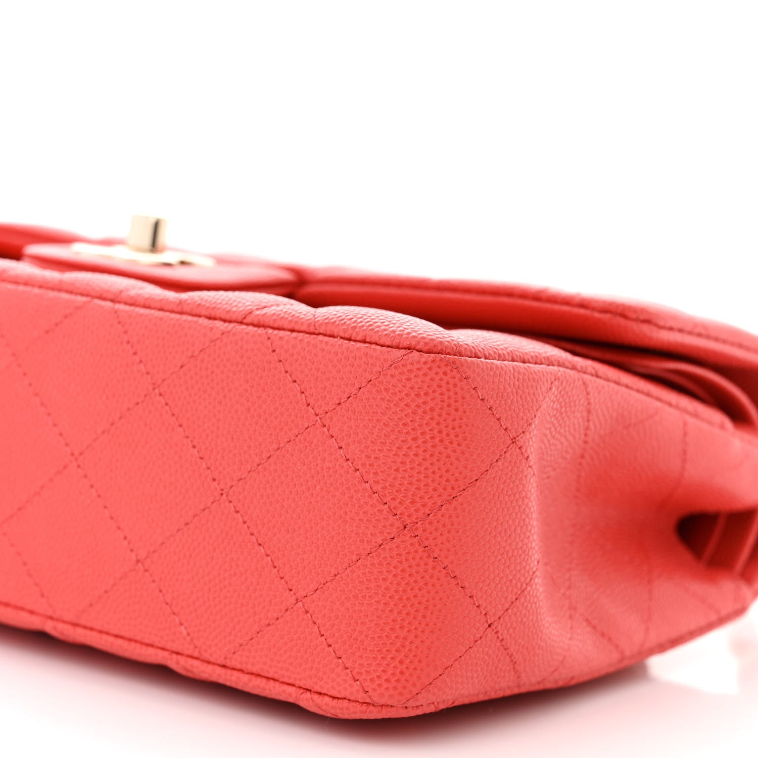 Chanel Caviar Quilted Small Double Flap Red 10 of 11